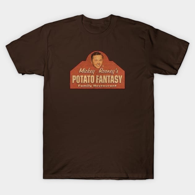 Mickey Rooney's Potato Fantasy T-Shirt by SubwayTokin